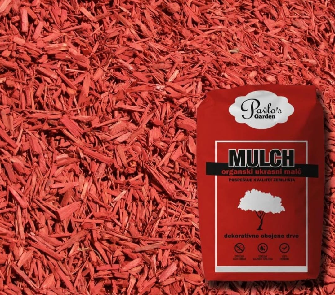 Dekorativni crveni malč (Mulch) - 50l