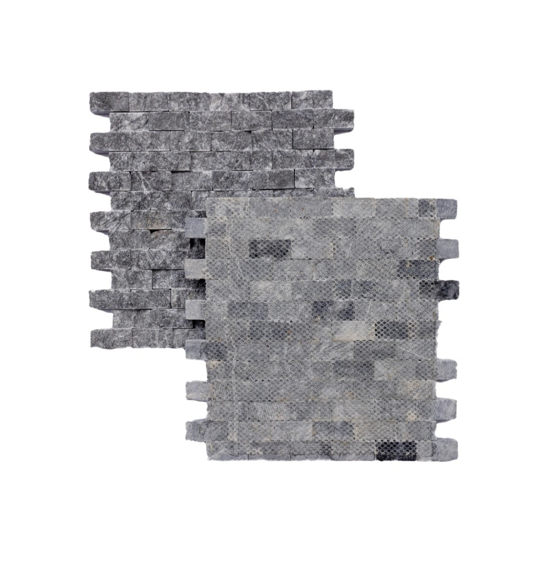 Kameni mozaik na mrežici (sivi panel) 30x30