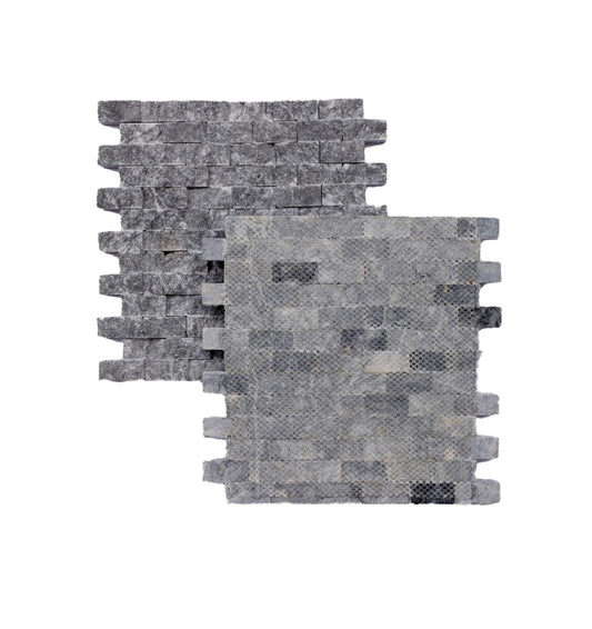 Kameni mozaik na mrežici (sivi panel) 30x30