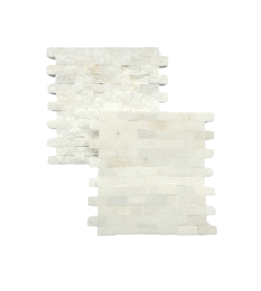 Kameni mozaik na mrežici (beli panel) 30x30