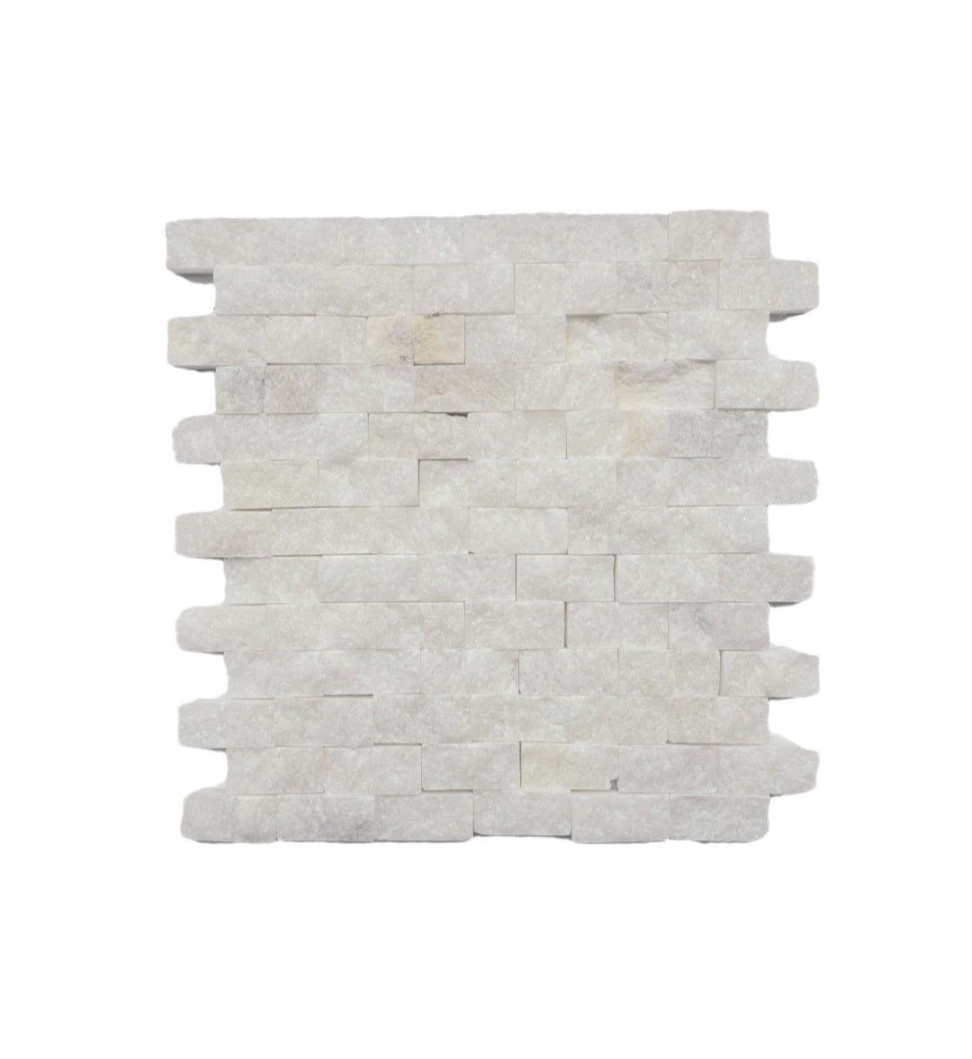 Kameni mozaik na mrežici (beli panel) 30x30