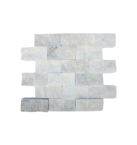 Kameni mozaik na mrežici (beli panel)