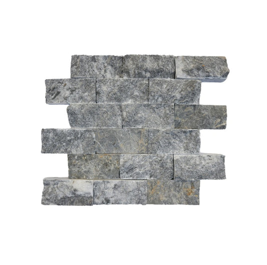 Kameni mozaik na mrežici (sivi panel)